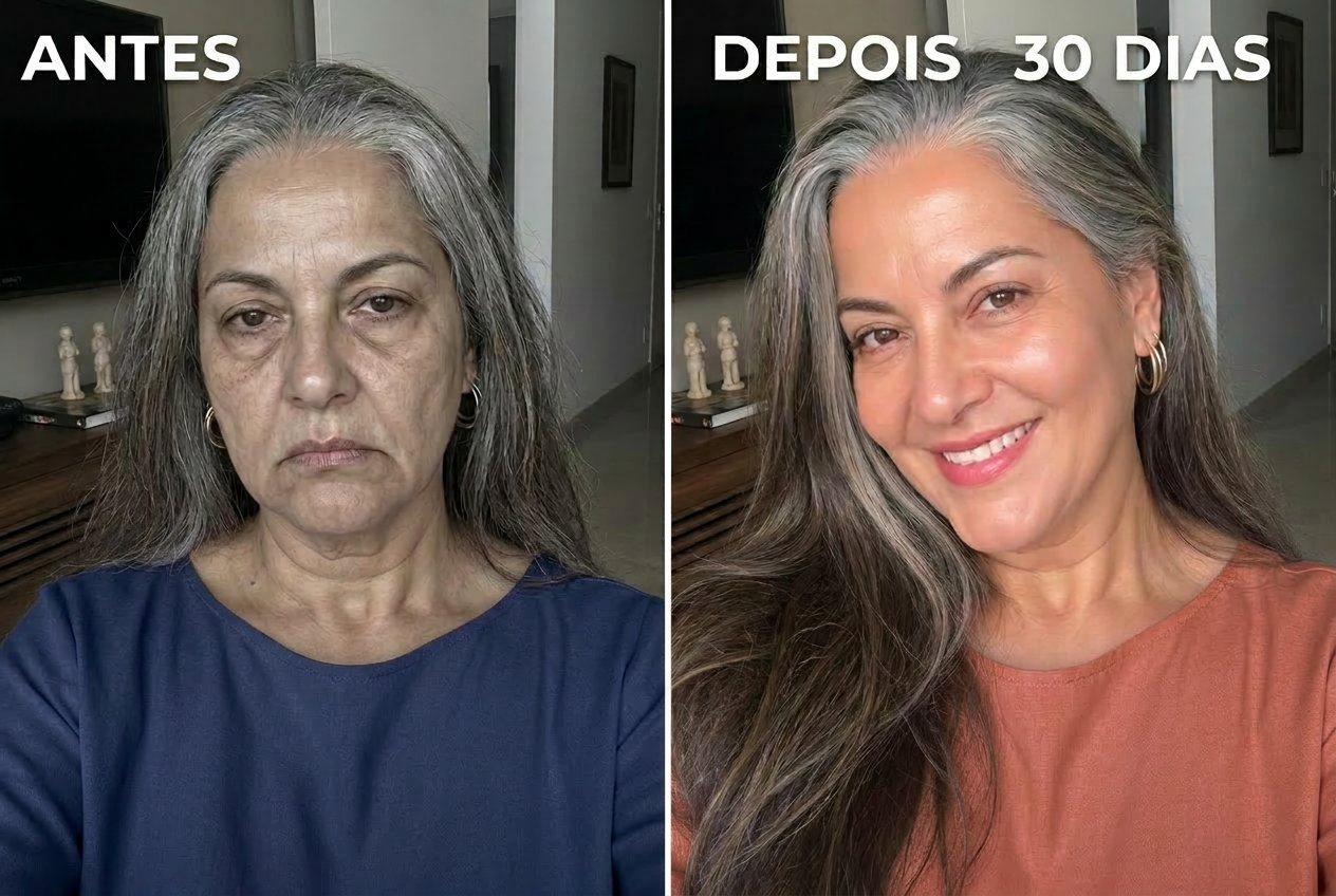 Antes e depois. Edna Duval, 55