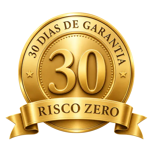 Selo de garantia incondicional de 30 dias, risco zero